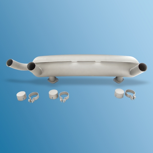 Preview: RSR Street/Racing Schalldämpfer, OE Endrohr oder 2 Racing Endrohre, Durchmesser 63,5mm, mit Bolt-On Flanschen, ohne TÜV für Porsche 911, Bj.65-74  ECK2107, 1620612100, 92.212B, 91111102500, 91111102501, 93011102200, 93011104300