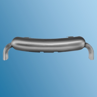 Sportauspuff Edelstahl poliert, SSI, 2x Endrohr, links + rechts, Durchmesser 70mm, für Porsche 911 2,7 / 3,0 / 3,2l, Bj.75-89 mit alten Wärmetauscher System  ECK2109/B, 1620611700, 92.514SSI, 93011104300, 93011104303, 93011104301, 93011102200