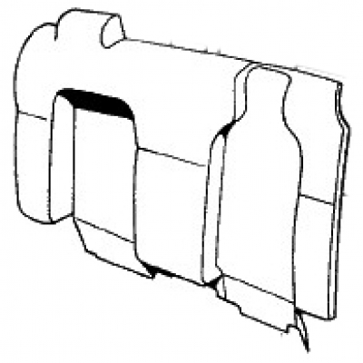 Rückwand für VW-Porsche 914-4/6, Bj.69-72, neu gesattelt, Kunstleder schwarz      ECK8046,91455506109,91455506110,91455507509,91455507510