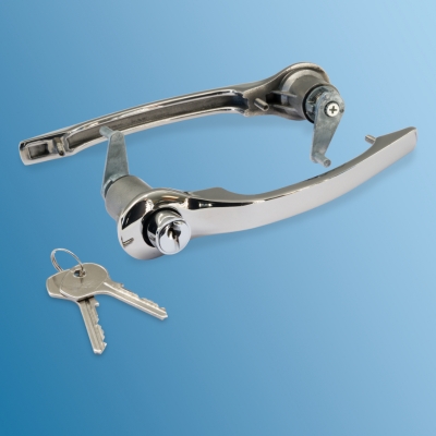 outside door handle set, chrome for Porsche 911, keyed alike, 65-67  ECK 8165/1,90153106120,90153106220