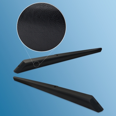Set of cover strip, leatherrette, 2 pieces, left, without hole for mirror adjustment, for Porsche 911/912 Coupé/Targa, 68-75 - New production   ECK8168,90155508300,90155508400