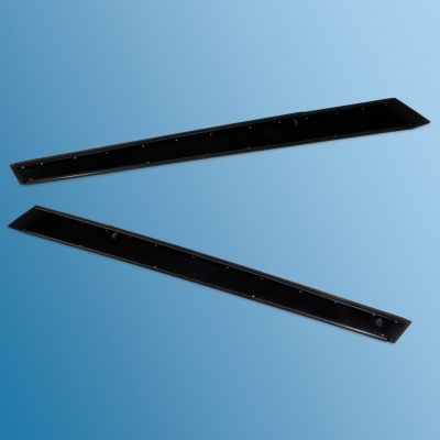 Preview: Schlüsselleisten-Satz, Kunstleder, 2-teilig, links, ohne Loch für Spiegelversteller, für Porsche 911/912 Coupé/Targa, Bj. 68-75 - Neuauflage    ECK8168,90155508300,90155508400