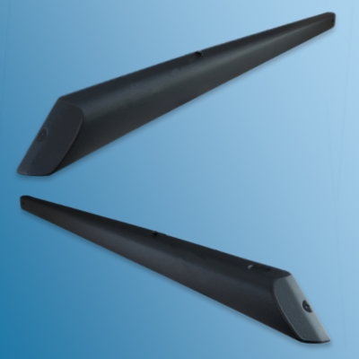 Cover strip set, blank, 2 pieces, left, with hole for mirror adjuster, for Porsche 911, 75-86 - New production    ECK8169/4,91155508347,91155508448