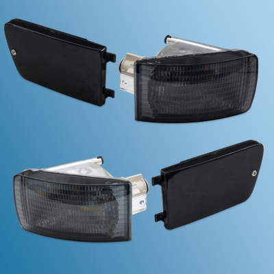 turn signal kit black, 4-part for Porsche 964 USA version, not for the EU market (without StVZO approval for the EU market)  ECK 9022S,96463140501,96463140601,96463141100,96463141200