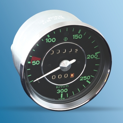 Tacho mechanisch bis 300 km/h, Design 65-67 für alle Porsche 911 bis Bj.89, neu ohne Tausch  ECK 9101/2