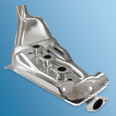 Wärmetauscher für Porsche 911, Edelstahl, rechts  2.0 l - 2.7l   ECK2023, 1623102580, 91.012S, 91121102210