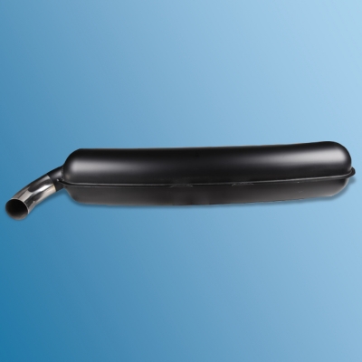 Sportauspuff für Porsche 911, Bj. 65 - 89  Stahl, alumiziert, Endrohr poliert, Querschnitt 70mm, Bj. 65-74 + 2,7l Carerra    ECK2029, 1620605300, 92.510, 91111102500, 91111102501