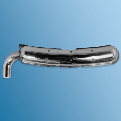 Sportauspuff, Edelstahl 2.7l - 3.2l für Porsche 911, 1x Ausgang, Bj. 75 - 89, Endrohr Durchm. 84 mm   ECK2037, 1620606400, 92.502S, 93011102200, 93011104300