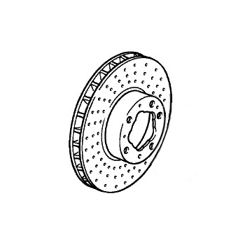 Bremsscheibe hinten links für Porsche 911, Bj.78-89      ECK5191, 93035204501