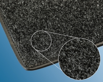 Fahrgastraumteppichsatz 17-teilig für Porsche 911, original Material Zellwoll-Velour Targa, Bj.65-73  ECK 8025