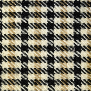 Stoff Pepita, creme/schwarz/braun, original Material, Meterware, ca. 140cm breit, laufender Meter  ECK 8501