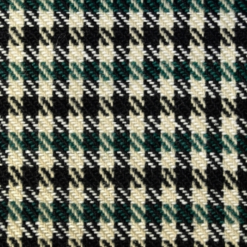 Stoff Pepita, beige/schwarz/grün, original Material, Meterware, ca. 140cm breit, laufender Meter  ECK 8502