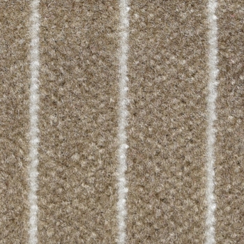 Stoff Nadelstreifen breit, braun/beige, original Material, Meterware, ca. 140cm breit, laufender Meter  ECK 8514
