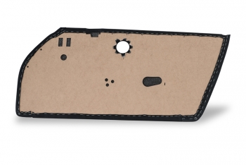 Preview: Türverkleidung links für Porsche 911, Bj. 76-89, Kunstleder schwarz, abgesteppt - ECK 8041