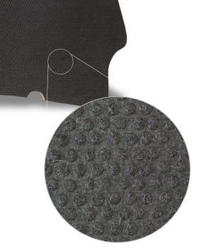 Preview: Motordämmatte für Porsche 911, Bj. 65-75, Jutekern mit original Noppenbeschichtung, Sichtkante geschwärzt  ECK 8178