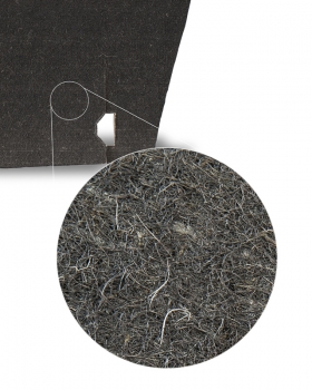 Preview: Motordämmatte für Porsche 911, Bj. 65-75, Jutekern mit original Noppenbeschichtung, Sichtkante geschwärzt  ECK 8178