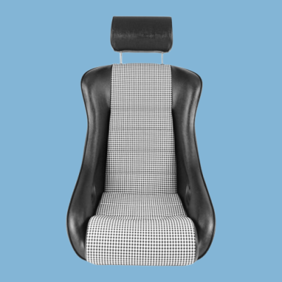 Preview: ECK 8002/C Sportsitz für alle Porsche 911, Sitz in Kunstleder schwarz / Pepita