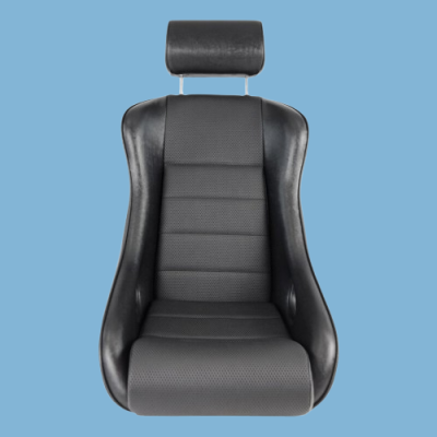 Preview: ECK8002/B Sportsitz für alle Porsche 911, Sitz in Kunstleder schwarz / Sitzfläche genoppt