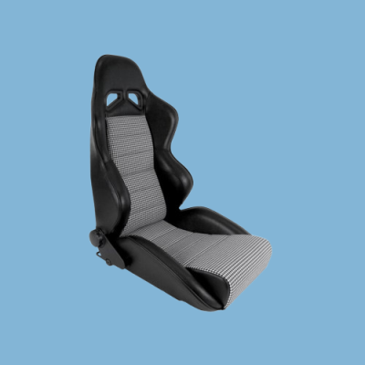 ECK8002/D Sportsitz für alle Porsche 911, Sitz in Kunstleder schwarz / Pepita