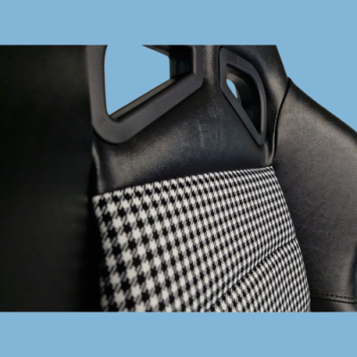 Preview: ECK8002/D Sportsitz für alle Porsche 911, Sitz in Kunstleder schwarz / Pepita