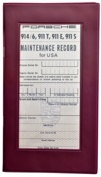 Pflegepass für USA komplett, englisch für Porsche 911T, 911E, 911S, 914/6  WKD43152010