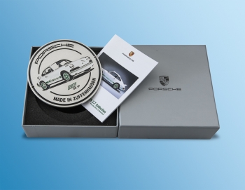 Preview: Plakette Porsche Carrera RS 2.7 - Made in Zuffenhausen Limitiert auf 1973