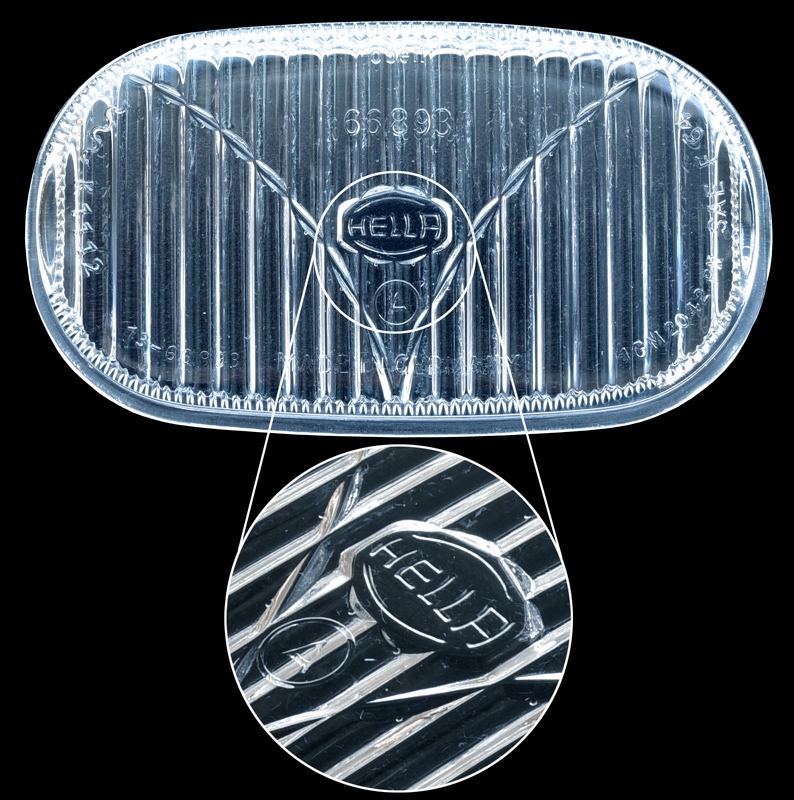 Hella Nebelscheinwerferglas, weiß für Porsche 911  64463121103