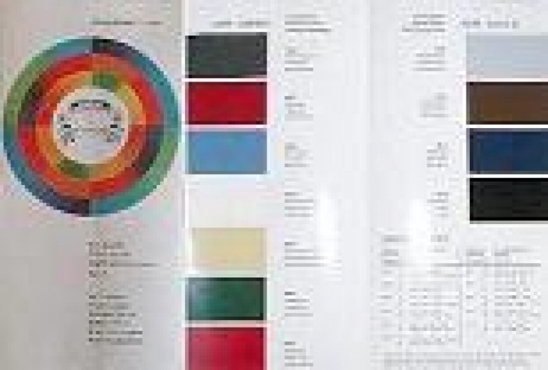 Original color card for Porsche 356C