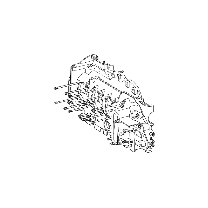 Kurbelgehäuse mit Stiftschrauben für Porsche 914  90110191200